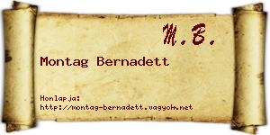 Montag Bernadett névjegykártya