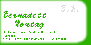 bernadett montag business card